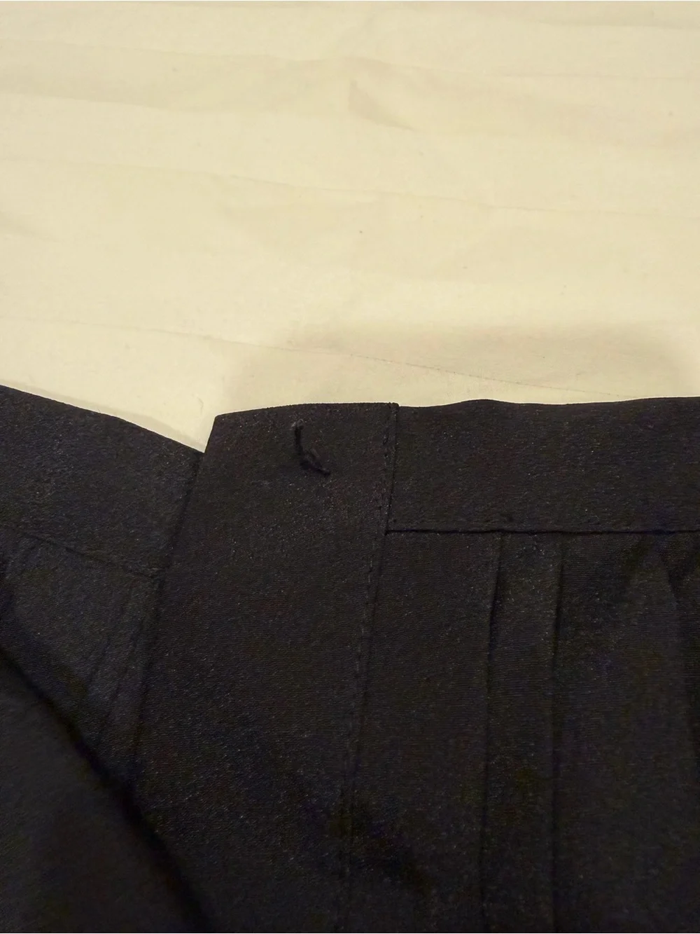 Versace Black Midi Pleated Skirt with Gold Buttons